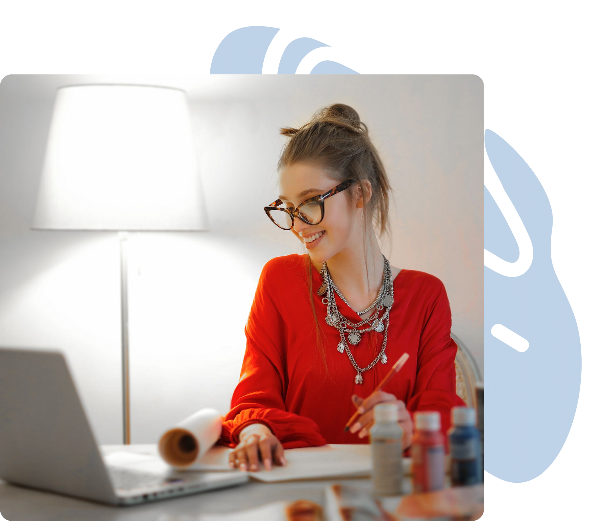 Professional working at a desk